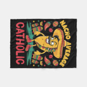 Durchschnittlicher Nacho-Katholik Cinco De Mayo Me Fleecedecke (Vorderseite (Horizontal))