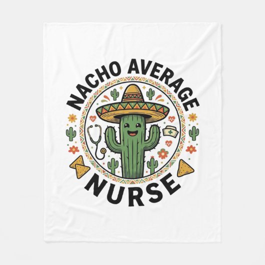 Durchschnittlicher Nacho-Krankenschwester-Kaktus-F Fleecedecke (Vorderseite)