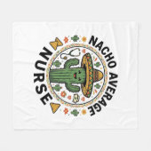 Durchschnittlicher Nacho-Krankenschwester-Kaktus-F Fleecedecke (Vorderseite (Horizontal))