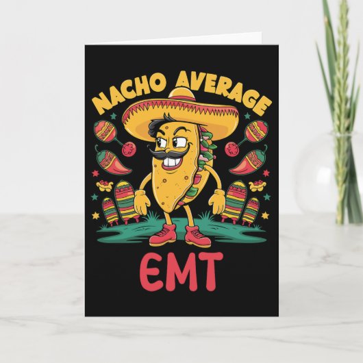 Durchschnittlicher Nacho-Notfall Cinco De Mayo Mex Karte (Vorderseite)