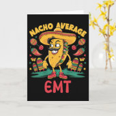 Durchschnittlicher Nacho-Notfall Cinco De Mayo Mex Karte (Gelbe Blume)