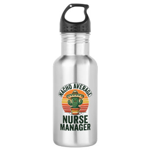 Durchschnittlicher Nacho-Nurse-Manager Lustiges Ka Edelstahlflasche