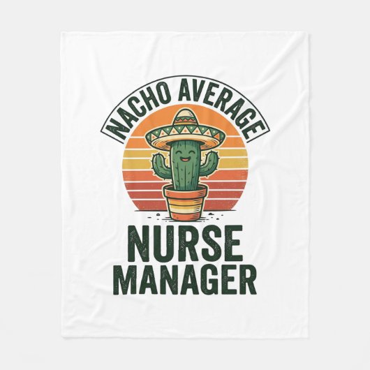 Durchschnittlicher Nacho-Nurse-Manager Lustiges Ka Fleecedecke (Vorderseite)