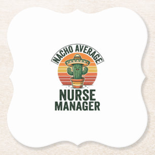 Durchschnittlicher Nacho-Nurse-Manager Lustiges Ka Untersetzer