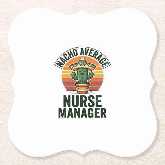 Durchschnittlicher Nacho-Nurse-Manager Lustiges Ka Untersetzer (Vorderseite)