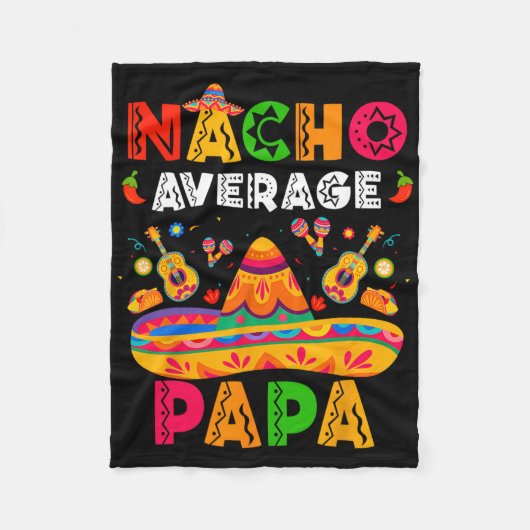 Durchschnittlicher Nacho-Papa Cinco De Mayo Mexika Fleecedecke (Vorderseite)