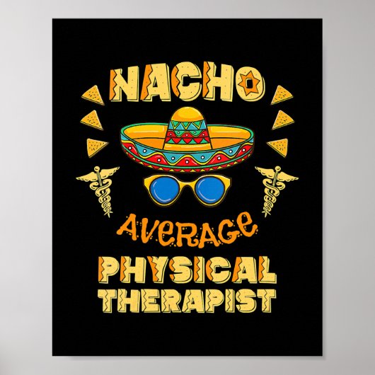 Durchschnittlicher Nacho-Physiotherapeut Cinco De Poster (Vorne)