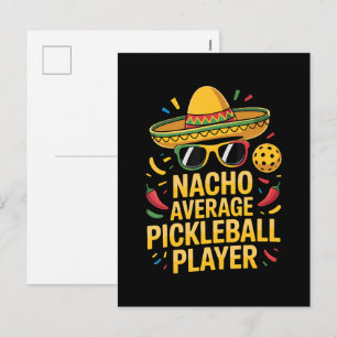 Durchschnittlicher Nacho-Pickleball-Spieler Feiertagspostkarte