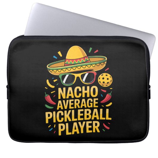 Durchschnittlicher Nacho-Pickleball-Spieler Laptopschutzhülle (Vorderseite)