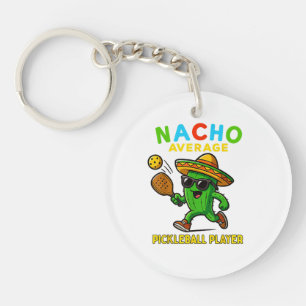 Durchschnittlicher Nacho-Pickleball-Spieler Schlüsselanhänger