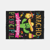 Durchschnittlicher Nacho-Schulleiter Lustiger Mexi Fleecedecke (Vorderseite (Horizontal))
