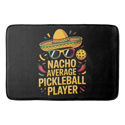 Durchschnittlicher Pickleball-Spieler Badematte (Vorderseite)