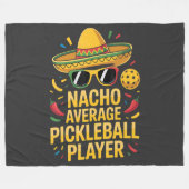 Durchschnittlicher Pickleball-Spieler Fleecedecke (Vorderseite (Horizontal))