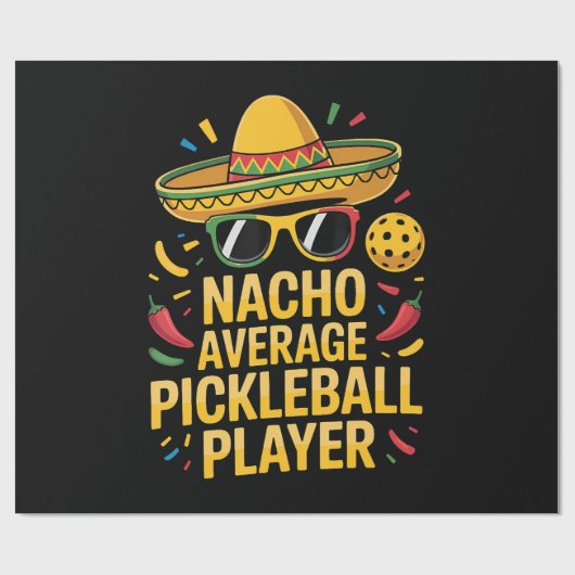 Durchschnittlicher Pickleball-Spieler Geschenkpapier (Flach)
