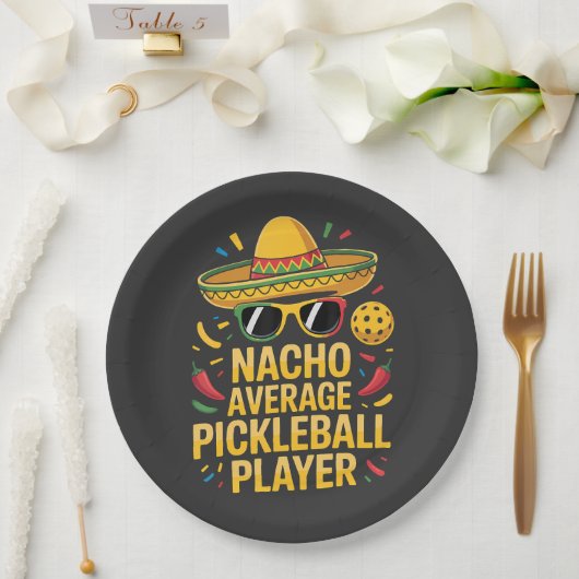 Durchschnittlicher Pickleball-Spieler Pappteller (Hochzeit)
