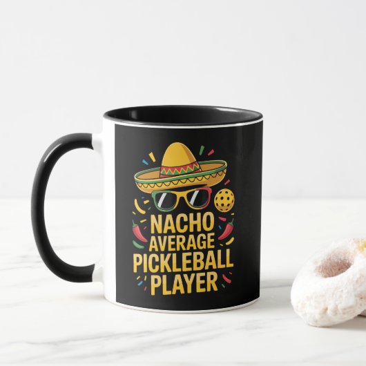 Durchschnittlicher Pickleball-Spieler Tasse (Mit Donut)