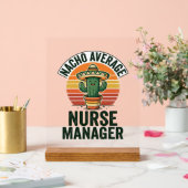 Durchschnittliches Nacho-Krankenpfleger-Manager Lu Acrylschild (Hochzeit)