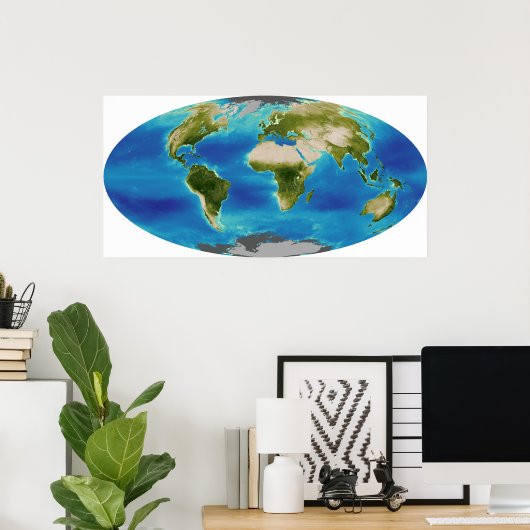 Durchschnittliches Wachstum der Pflanze der Erde Poster (Heimbüro)