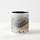 Durchschreiten des Flusses Mondego, graviert durch Zweifarbige Tasse (Mittel)