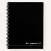 Durchsetzbare "Thin Blue Line"-Polizeibehörde Notizblock (Vorderseite)