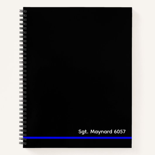 Durchsetzbare "Thin Blue Line"-Polizeibehörde Notizblock (Vorderseite)