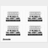 Durchsetzen Sie die Grenze! Rechteckiger Aufkleber (Blatt)