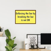 Durchsetzung des Gesetzes Poster (Heimbüro)