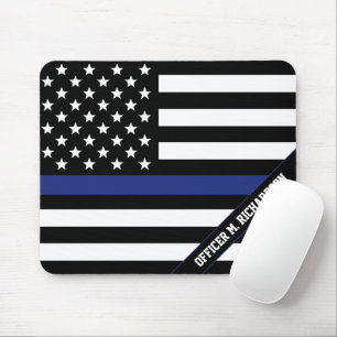 Durchsetzung des Zollrechts "Thin Blue Line" Mousepad
