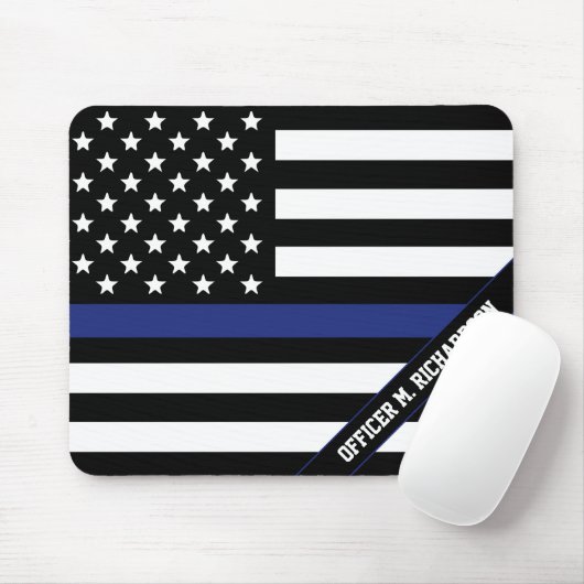 Durchsetzung des Zollrechts "Thin Blue Line" Mousepad (Mit Mouse)