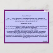 DURCHSETZUNGSCODE FÜR RECHT POSTKARTE (Rückseite)