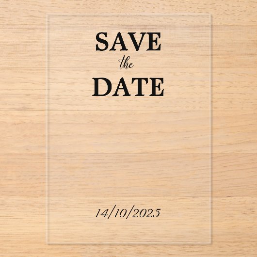 Durchsichtig Acryleinladungen (Vorderseite)