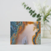 Durchsichtige Aquamarin- und Rostabdeckung Postkarte (Stehend Vorderseite)