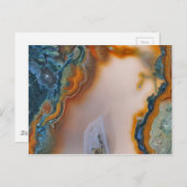 Durchsichtige Aquamarin- und Rostabdeckung Postkarte (Vorne/Hinten)