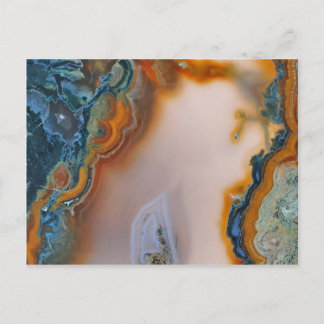 Durchsichtige Aquamarin- und Rostabdeckung Postkarte