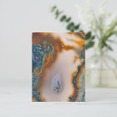 Durchsichtige Aquamarin- und Rostabdeckung Postkarte (Stehend Vorderseite)