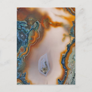 Durchsichtige Aquamarin- und Rostabdeckung Postkarte