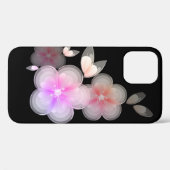 Durchsichtige Blume auf dem iPhone-Fall Black Case (Rückseite (Horizontal))