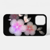 Durchsichtige Blume auf dem iPhone-Fall Black Case iPhone Hülle (Rückseite (Horizontal))
