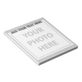 Durchsichtige Foto hochladen und Text hinzufügen - Notizblock (angewinkelt)