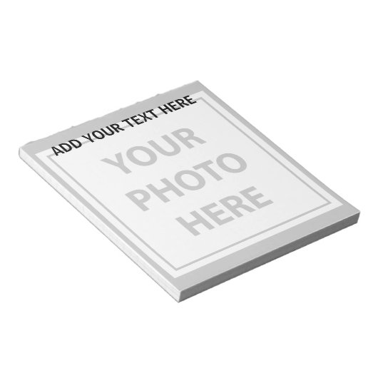 Durchsichtige Foto hochladen und Text hinzufügen - Notizblock (angewinkelt)