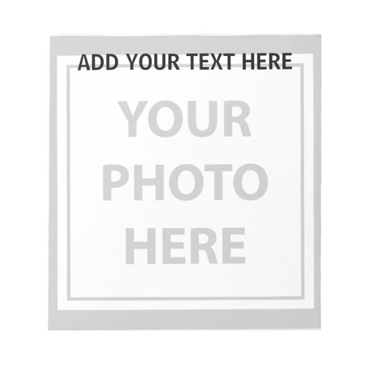 Durchsichtige Foto hochladen und Text hinzufügen - Notizblock (Vorderseite)