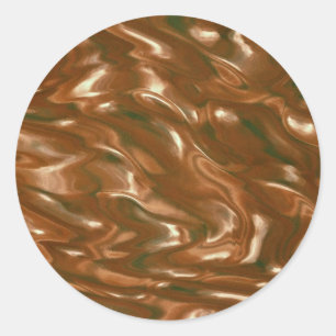 Durchsichtige Glasflasche Runder Aufkleber