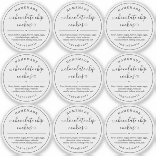 Durchsichtige, hausgemachte Etikett (Vorderseite)