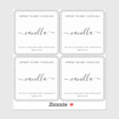 Durchsichtige, Personalisierte Kerzen Aufkleber (Blatt)