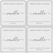 Durchsichtige, Personalisierte Kerzen Aufkleber (Vorderseite)