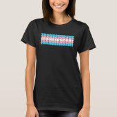 Durchsichtige Quee LGBTQ+-Transgender-Strichflagge T-Shirt (Vorderseite)