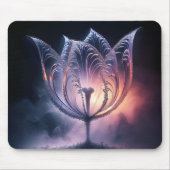 Durchsichtige Tulpe mit Regentropfen Mousepad (Vorne)