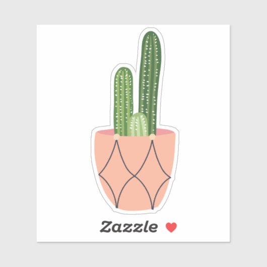 Durchsichtiger Aufkleber mit grüner Pflanze (Blatt)