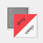 Durchsichtiger / sauberer Geschirrspüler-Magnet Magnet (Vorderseite/Rückseite)