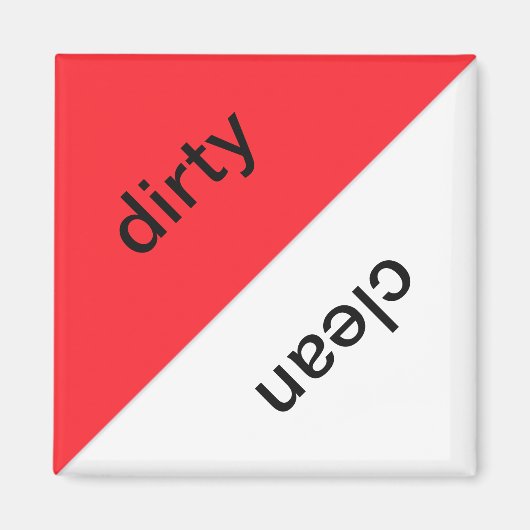 Durchsichtiger / sauberer Geschirrspüler-Magnet Magnet (Vorne)